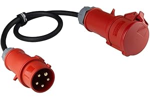 Doktorvolt 2551 - Adaptador CEE (1 m, 16 A macho a 32 A)