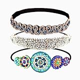 Color y estilo: entendemos que puede querer diferentes colores o estilos para que coincida con diferentes occaciones. Por eso hemos hecho estas ofertas para usted. 1 diamantes de imitación y cuentas de plata (la circunferencia es de aprox. 51 - 80 cm) + 1 cuentas de arroz amarillas y diamantes de imitación azul (circunferencia es de aprox. 49 - 68 cm)+1 todo con cuentas de arroz coloridas (la circunferencia es de aprox. 50-100 cm).