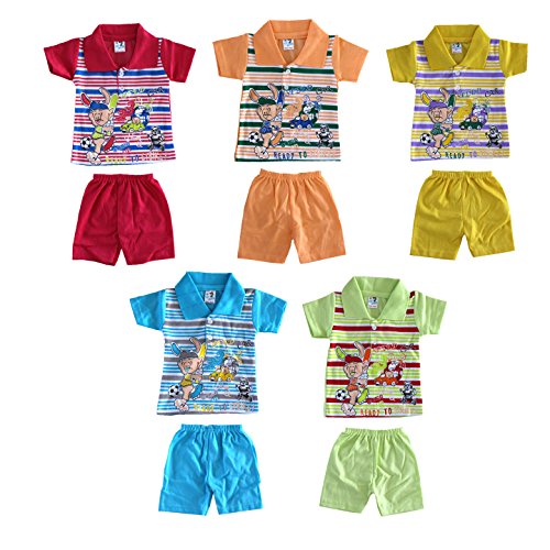 Vinab Cotton Dress Set For Baby Girls & Baby Boys (6 To 12 Months,Pack Of 5) RS.549 (54.00% Off) - Amazon