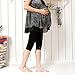 Liang Rou Maternity Elastane Adjust Waistband Cropped Leggings Color Black