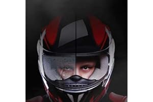 Sunnyushine Pellicola Anti-Nebbia per Casco, Lenti per Casco da Motociclista Adesivi per Occhiali da Visiera con Nebbia Ultra Trasparente per Casco da Equitazione Pioggia E Anti-Nebbia