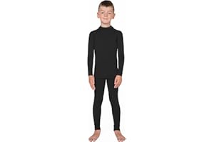 meteor Enfants sous-vêtements Thermiques Set 2 pièces Ensemble de sous-vêtements de Ski pour Enfant avec t-Shirt Manches Longues et caleçon Long pour Garcon Fille