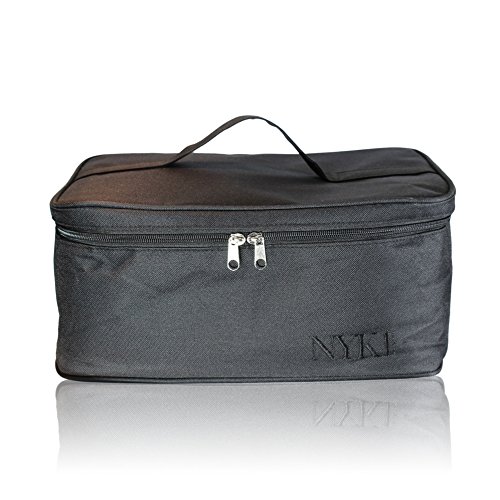 *NEW* NYK1 BLACK or PINK Gel Nail Case Bag for Nail Technician or Therapist Vanity Case - Professional Beautician Storage Carry Case for Nail Lamp, Gel Nails and Cosmetics