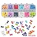 Gleader 60Pcs Acrylic 3D Rhinstone Nail Art Glitter Bows / In Box /