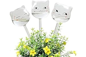 PREVESSEL KUANPEY Bewässerungskugeln für Katzen, Pflanzenbewässerungsgeräte, Topfpflanzen, selbstbewässernde Spikes, selbsttropfendes Bewässerungsset für Innen- und Außenbereich, 3 Stück