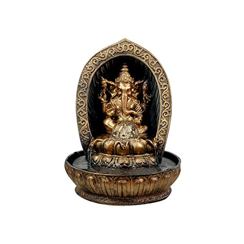 Art Deco Home - Zimmerbrunnen GANESH, Kunstharz, 30 cm - 10903SG