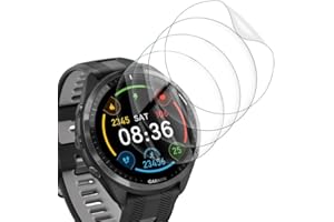 PawHoly 4 Stück für Schutzfolie Garmin Forerunner 965 Panzerglas，Dünne Weiche TPU Folie für Panzerfolie Garmin Forerunner 965 Displayschutz ，3D-Volle Bedeckung Blasenfreie Schutzglas