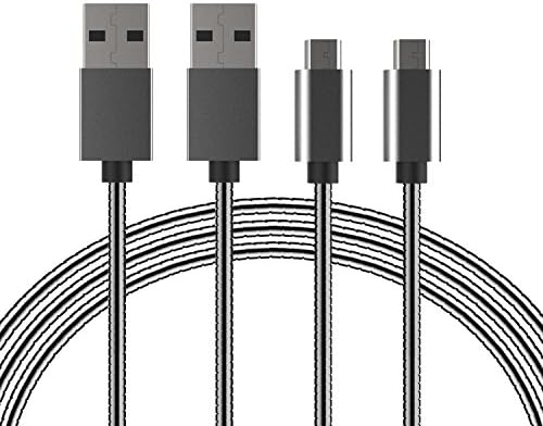 Vsllcau Metal Durable Micro USB Cable, Android Fast Charger and Sync Cord for Android Devices, Samsung, HTC, Motorola, Nokia, Kindle,Tablet and More 3.3ft-2 Pack