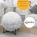 Produktbild Makika Sitzball Ball Balanceball Fitnessball Sportball Büroball Gymnastikball Sitzhocker inklustive Ballschale Maximalbelastbarkeit bis 300 kg mit Kunstfell, Pumpe und Standgerüst in Weiß