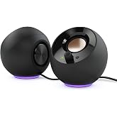 CREATIVE Pebble SE Minimalist 2.0 USB-C Powered PC Speakers with RGB Lighting, 1/8" Auxiliary Input, Up to 4.4W RMS Power for