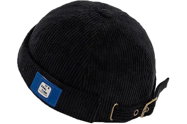 YAMEE Bob Homme Docker Bonnet Casquette Neuf Urban Style Bord Roulé rétro Travailleur Marin Unique Street décontracté Brimless Chapeau (One Size 56-58cm)