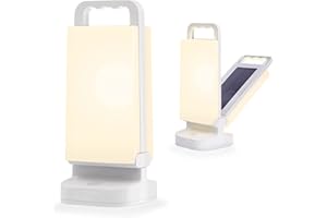 Lepwings Solar Camping Light, Ładowalna Latarnia z Regulowaną Jasnością, Bateria 4400 mAh, Czas Pracy 80 Godzin, Wodoodporne IPX4 Oświetlenie LED do Biwakowania, Wędkowania i Pieszych Wędrówek