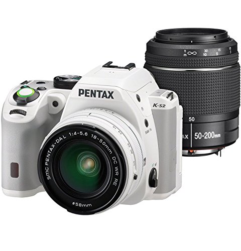 Pentax K-S2 20MP Wi-Fi Enabled Weatherized SLR with 50-200mm Lens Kit (White) - Amazon