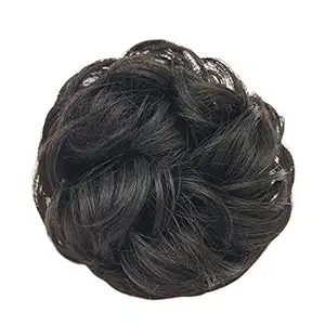 Messy Hair Bun Scrunchie Hair Piece Extension with Elastic Rubber Band Ponytail Hair Extensions Updo Chignon Donut Ponytail Hairpiece Synthetic Tousled Hair Scrunchies for Women