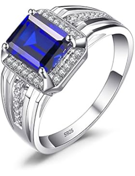 Jewelrypalace 4.7ct Gentleman&Prinz Blau Synthetisch Luxus Saphir Herren Ringe Massivem Edelstein 925 Sterling...
