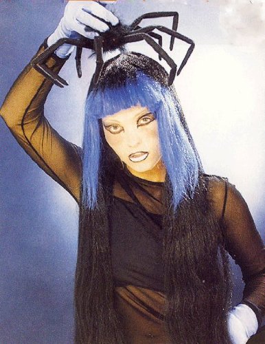 Preisvergleich Produktbild Faschingsperücke Damen Ghost schwarz blau