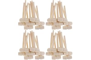kowaku 40pcs Mini Wooden Children Baby Hammer Crab Mallets Seafood Shellfish Hammers Dessert Making Mallet for Chocolate Craft Making Tool