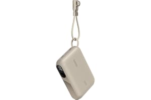 Belkin Portable Charger, Slim USB-C Power Bank 10,000mAh with USB-C, Digital Battery Display, 20W Charging for iPhone 16, iPhone 15, Samsung Galaxy S25, S24, Pixel 9, iPad - Sand