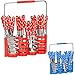 Produktbild Besteck-Set im Besteckkorb 24 teilig in rot oder blau, Edelstahl mit Kunststoffgriffen • Besteckset 6 Personen Besteck Campingbesteck Camping Geschirr Teile