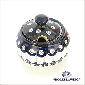 [Boleslawiec / Boresuwavu~ietsu pottery ] Sugar pot S-166 ( Polish Pota Lee )