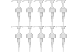 BLITZ CLEAN Pelican Pump Dispenser 38MM Screw Top 5 ML Dose Ideal for Hand Sanitiser, Soap, Shampoo. Includes Tube With Twist Lock Cap For 1 , 2.5 And 5 Litre Jerry Can Containers (10 Pump + Dip Tubes)