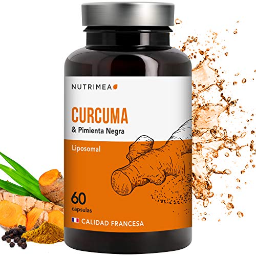 Cúrcuma Orgánica Extracto Pimienta Negra Capsulas de Curcumina Bioperine Piperina Perder Peso Potente Antiinflamatorio Antioxidante Natural Capsulas Veganas Turmeric Fabricacion Francesa