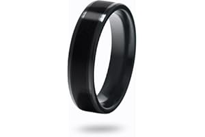 CNICK Smart Payment Ring - Contactless NFC Payment Ring with Tokenization, Fashionable Design, VISA and MasterCard Compatible, Tesla Key Ring for Model S/3/X/Y/CT (Black, 10.5)