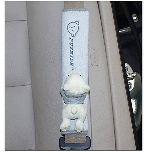 Frenshion 1 Pair Komfortable Schulter Auto-Sicherheitsgurt-Kissen Seat Belt Covers Chestnut - 3