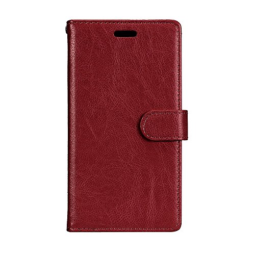 Qiaogle Tel  fono Case - Funda de PU Cuero Billetera Clamshell Carcasa Cover para Xiaomi Redmi 3S  5 0 Pulgadas  - DK05   Marr  n Moda Elegante estilo