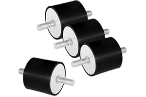 Lvjkes Silentblock M8, 4 piezas VV Amortiguador de Goma Soportes de goma, Adecuados para compresores de aire, motores diésel, motores de gasolina, bombas de agua (M8 x 23, 30 x 30)