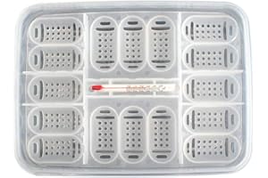 Decdeal Bandeja de Huevos de Reptiles Caja Incubadora Adecuado para incubar Lagartos lagartos Reptiles Puede Poner 16 Huevos