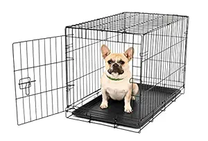 Carlson Secure and Compact Single Door Metal Dog Crate, Small (Black)