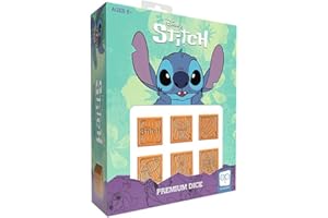 USAOPOLY Disney Stitch Premium Dice Set | Officially Licensed 6-Sided Dice Multicolor