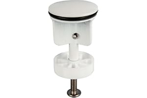 tecuro Bouchon de vidange universel, diamètre 40 mm, pour bonde d'écoulement 1 1/4", blanc (RAL9016)