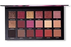 WEIXINBUY 18 couleurs Twilight & Dusk Palette Ombres à paupières, 10 Matte + 8 Miroitante, Ombre à Paupières Pigmentable Mélangeable, Palette Ombres à Paupière Maquillage Cosmétique