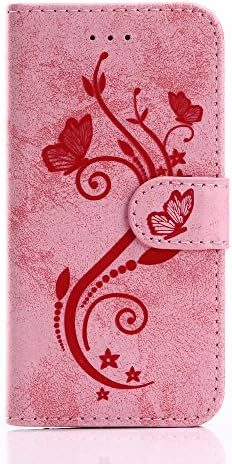 iPhone 6/6s Case, JGNTJLS [Fresh Fashion Styles] Embossing-Pattern, Filp PU Leather Wallet Card Slot Stand Cover For Apple 4.7" Inch (Pink,#3)