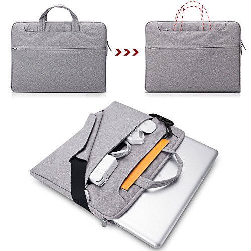 VANWALK 13 3-Zoll-Laptop Staubdicht Waterproof Oxford Aktentasche Schultertasche Tasche H  lle Laptop Tablet Notebook Macbook Pro Air  13 3 Zoll  grau
