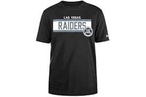 New Era Unisex NFL Regular T-Shirt High Density Ink Screenprint Front Graphic Las Vegas Raiders Original Team Color T-Shirt (1er Pack)