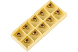FAFEICY Inserti per Tornio Inserti in Metallo Duro Punte in Metallo Duro CNC Inserti Utensile per Tornio con Taglierina a Lama con Scatola 10 Pezzi