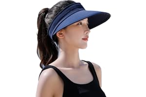 SJTJSPX Casquette Visiere Sport Eté Chapeau de Soleil Démontable Capeline Femme Large Bord Pliable Chapeau de Plage Voyage Protection UV Cassquette de Baseball Piscine Camping Pêche Jardinage