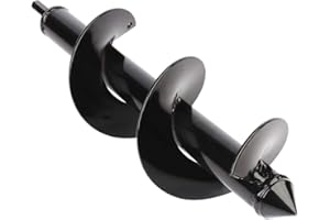 NATUCE Mèche Jardin Tarière, Foret de Jardin en Spirale, Tarière de Jardinage pour Perceuse électrique, Tige hexagonale, Perceuse à Spirale, Outil de Jardinage pour Planter Semis et Bulbes- 8 * 30cm