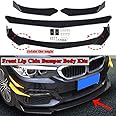 Autotrends New Car Universal Black Front Bumper Spoiler Lip Chin Up Body Kit Splitter Suitable for All Cars (Modern Design with Black Color)