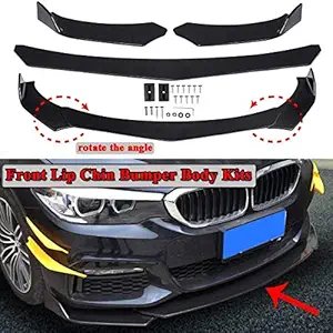 AutoTrends New 3pcs Car Universal Black Front Bumper Spoiler Lip Chin Up Body Kit Splitter