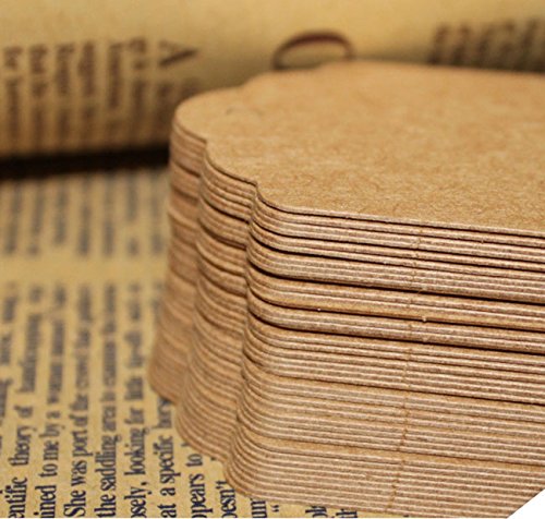 Cosanter 100 Stück Geschenk Anhänger Papieranhänger Tags Labels Rustikal Braun 94x45mm Rechteck zum Hochzeit Party Etikett Selbstgestalten Preisetiketten Preisschild Schilder Anhänger Kofferanhänger DIY Deko - 3
