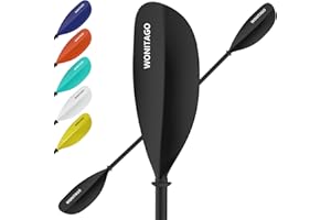 XUXIAKE Kayak Paddles with Alloy Shaft and PP Blade, Floating Kayaking Oars, Adjustable 210-230 cm