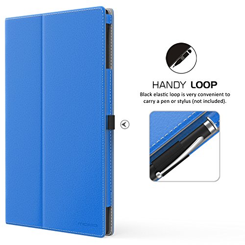 MoKo Fire HD 10 2015 Hülle – Kunstleder Ständer Schutzhülle Smart Cover mit Auto Schlaf / Wach Funktion und Stift-Schleife für Amazon Fire HD 10.1 Zoll (5. Generation – 2015 Modell), Blau - 7