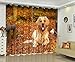 Produktbild Waple Hund Vorhänge 3D Tiereinstreu Zimmer Fenster Vorhang Backout Schatten Vorhang Für Hotel Angepasste Größe Availzble 260X400CM