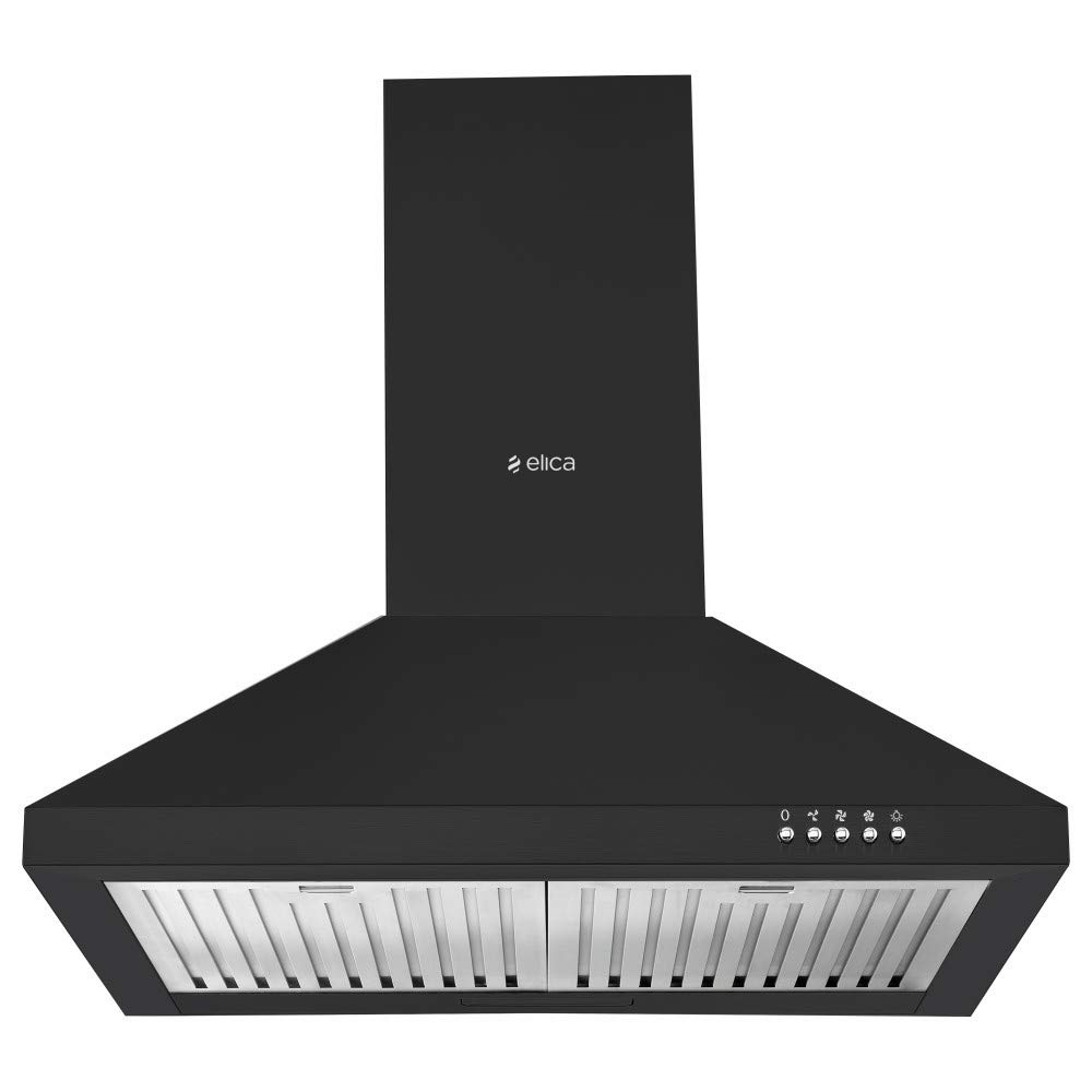 Elica 60cm Kitchen Chimney Review: AH 260 BF Nero, 2 Baffle Filters, Push Button Control