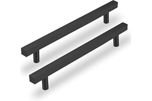 LONTAN Uchwyty do szafy, czarne, 128 mm, rozstaw otworów, czarne, uchwyty do szafek kuchennych, uchwyty kuchenne, czarne, stal nierdzewna, uchwyty do szuflad, czarne