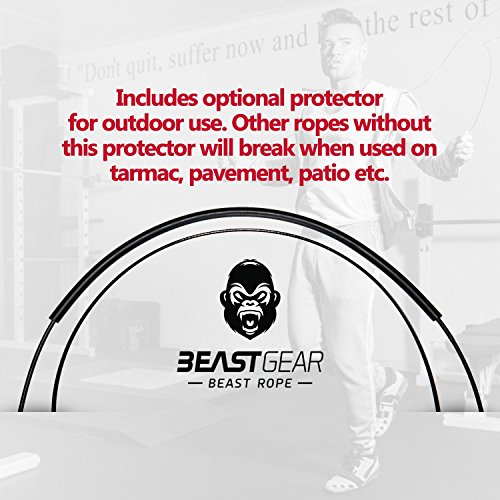 Profi-Springseil von BeastGear – Stahl-Sportseil, Anpassbare Länge mit stabilem Kugellager – Ideal für Boxen, MMA, Kampfsport, Crossfit, Gymnastik, Fitness – für Ausdauer und Muskelaufbau - 6